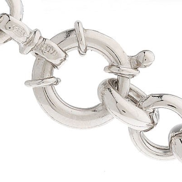 QVC Epiphany Platinum Clad High Polished Rolo Necklace. 0432 - Picture 4 of 4